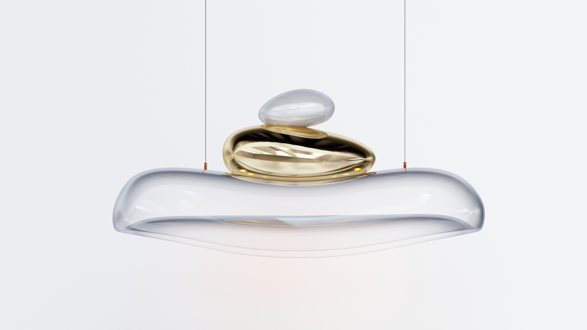 Collection - Pebble Chandelier Glass Based